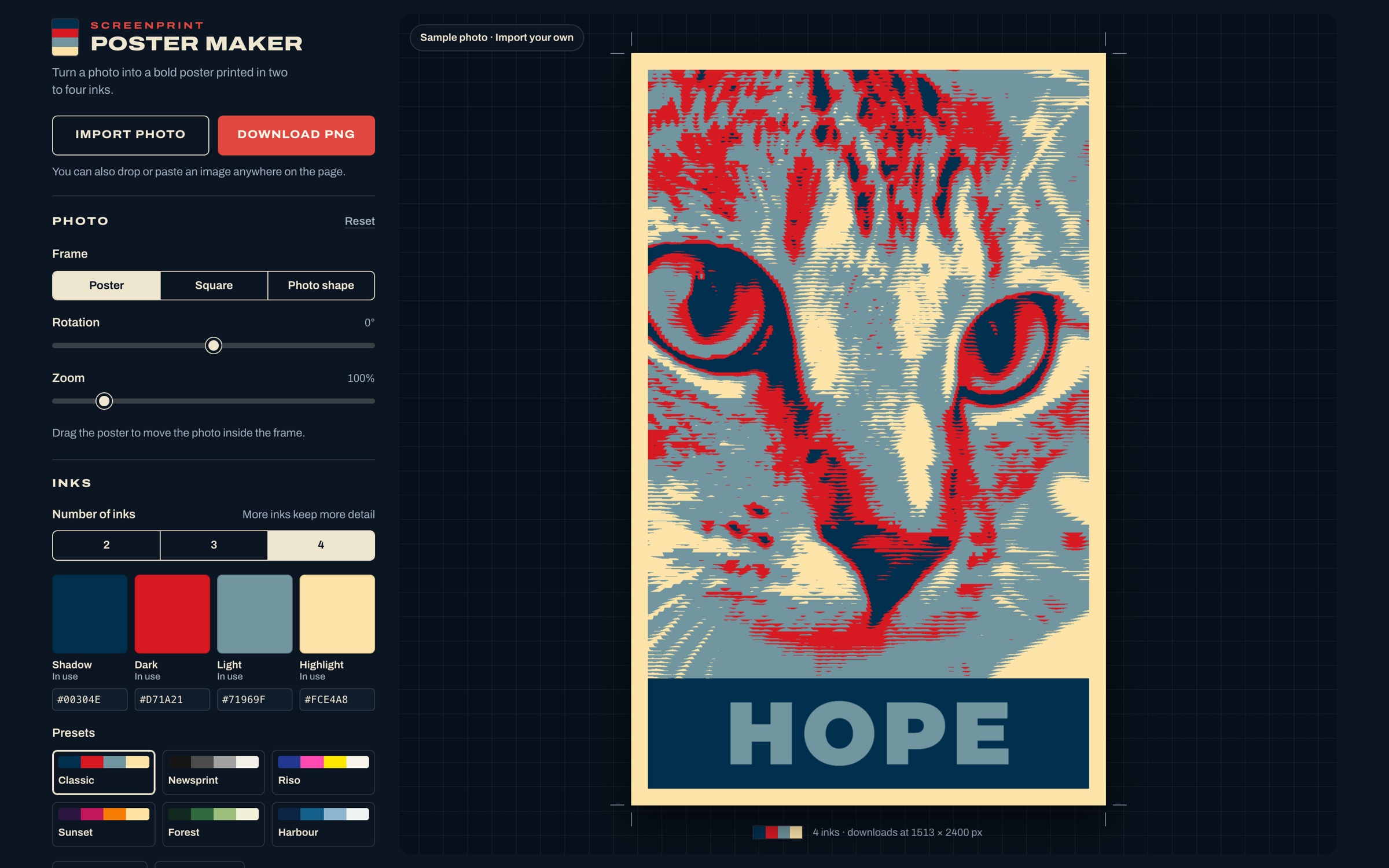 Obamafy screenprint poster maker